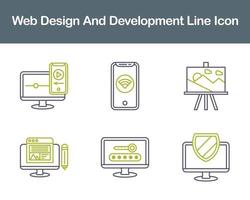 web diseño y desarrollo vector icono conjunto