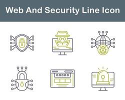 web y seguridad vector icono conjunto