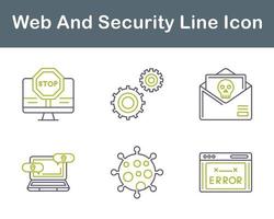 web y seguridad vector icono conjunto