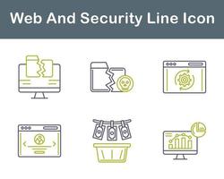 web y seguridad vector icono conjunto