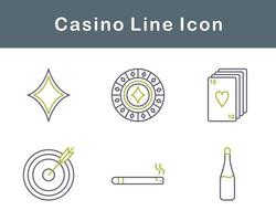 casino vector icono conjunto