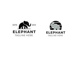Elephant logo vector icon illustration