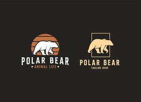 Bear logo design template. Vintage style vector