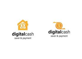 Digital Cash Money Logo Design Template Download vector