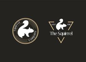 Creative Squirrel Logo. Simple squirrel logo design template. vector