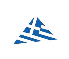 Greece flag design illustration, simple design with elegant concept vector