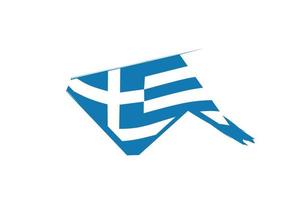 Greece flag design illustration, simple icon flagdesign with elegant concept vector