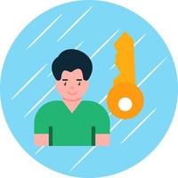 Key Person Vector Icon Design