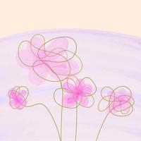 abstract cherry blossom watercolor effect vector background