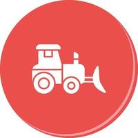 icono de vector de tractor industrial