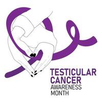 testicular cáncer mes póster vector