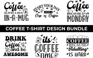 Coffee Lover T-shirt Design Bundle vector