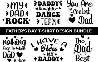 Father's Day Special T-shirt Design Bundle vector