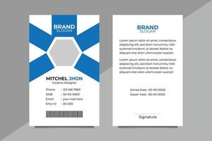 ID Card Design Template vector