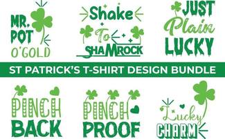 ST Patrick's T-shirt Design Bundle vector