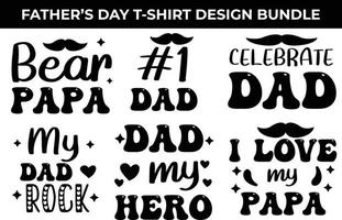 Father's Day Special T-shirt Design Bundle vector