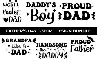 Father's Day Special T-shirt Design Bundle vector