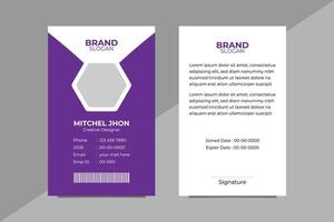 plantilla de diseño de tarjeta de identificación vector