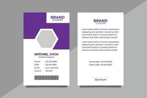 ID Card Design Template vector