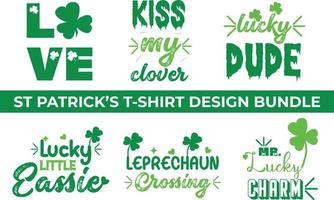 ST Patrick's T-shirt Design Bundle vector