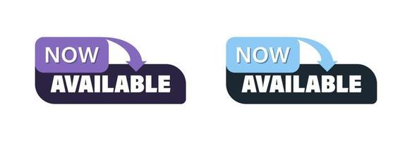 Now available web button set vector