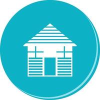 Wood Cabin Vector Icon