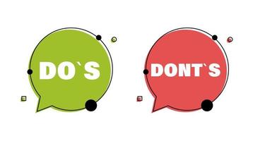 Choice do or dont. Quiz elements vector
