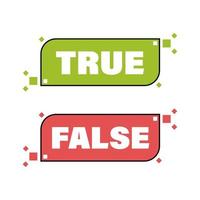 Quiz elements true or false vector