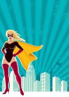 Super Heroine City vector