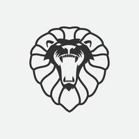 icono de vector de plantilla de logotipo de león