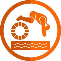 Rescue Swimming Vector Icon Design