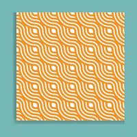 Vector geometric diagonal fabric waves seamless texture. Cream color background.