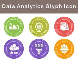 datos analítica vector icono conjunto