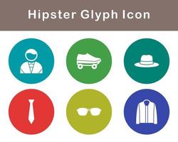 hipster vector icono conjunto