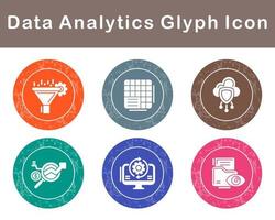 datos analítica vector icono conjunto