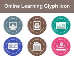 Online Learning Vector Icon Set