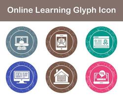 Online Learning Vector Icon Set