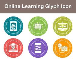 Online Learning Vector Icon Set