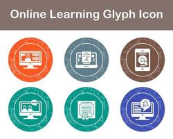 Online Learning Vector Icon Set