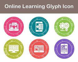 Online Learning Vector Icon Set