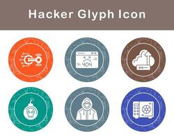 conjunto de iconos de vector de hacker