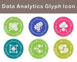 datos analítica vector icono conjunto