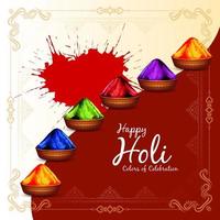 Beautiful Happy Holi indian festival celebration background design vector