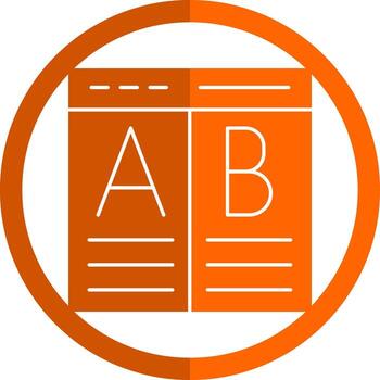 diseño de icono de vector de prueba ab