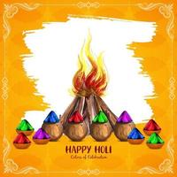 Happy Holi indian Hindu traditional festival background design vector