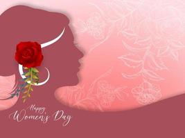 Happy Women's Day 8 march greeting background design vector