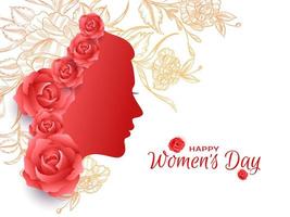 Beautiful Happy Women's Day 8 march background design vector