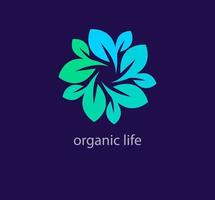 Unique organic life logo. Modern color transitions. Circular ecological life logo template. vector. vector