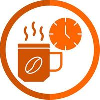 diseño de icono de vector de pausa para el café