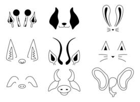 animal ear vector design illustration isolated on white background